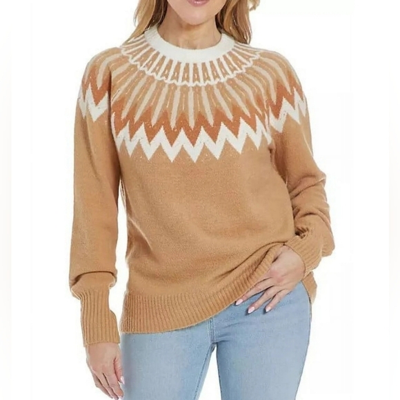 NWT French Connection Essentials Cozy Sweater 🤎🤍 XXL - Picture 1 of 7